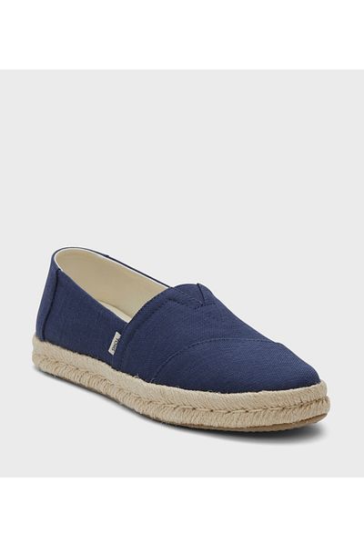 Toms Womens Toms Recycled Cotton Espadrilles Navy Blue 11