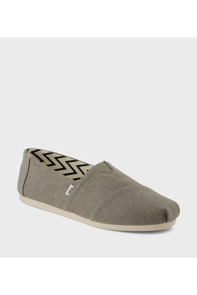 Toms Mens Toms Heritage Canvas Slip-On Shoes Grey 10