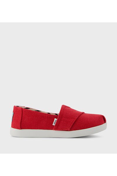 Toms Kids Toms Heritage Canvas Velcro Closure Shoes Red 13.5