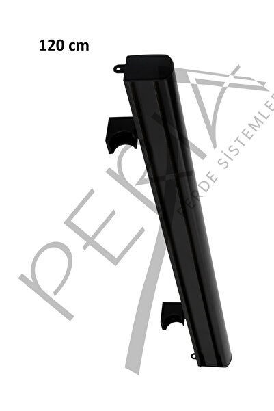 Peria Perde Sistemleri Siyah Dekoratif Perde Rayı Korniş 2'li