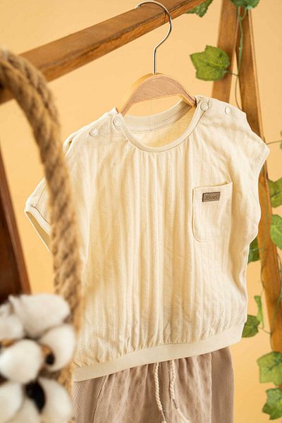 bombe Baby Kids Cotton Short Sleeve Shorts 2-Piece Set Trend Fashion Bottom Top Set