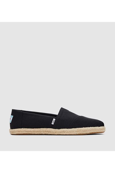 Toms Womens Toms Alpargata Woven Rope Espadrilles Black 38.5