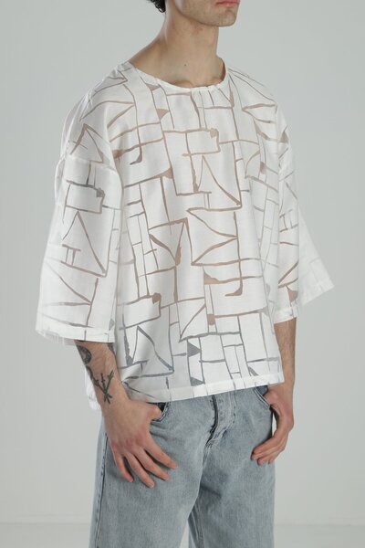 COCOPELLI Дизайн Fakir Kol Біла футболка