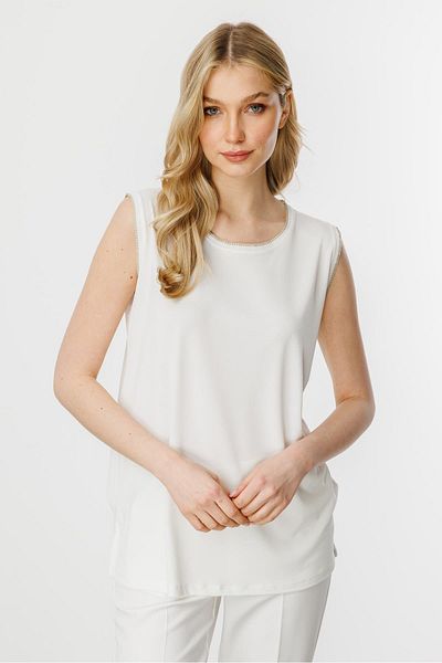 Mutlu Ertan 30337 Happy Ertan Ribbed Sleeveless Bluz
