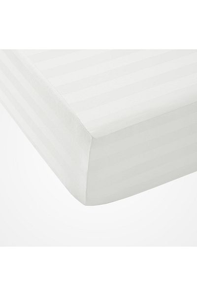 smart home 100% cotton double hotel bed sheet, 7 pieces, with removable filling, hotel stripes design - 240 x 260 cm