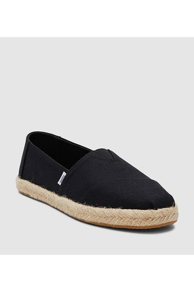 Toms Womens Toms Alpargata Woven Rope Espadrilles Black 38.5