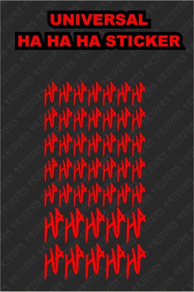 TRİDERS Universal Ha Ha Ha Sticker 30 x 15 cm 45 adet Araba Kask Motosiklet P...