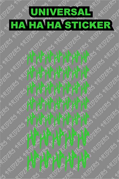 TRİDERS Universal Ha Ha Ha Sticker 30 x 15 cm 45 adet Araba Kask Motosiklet P...