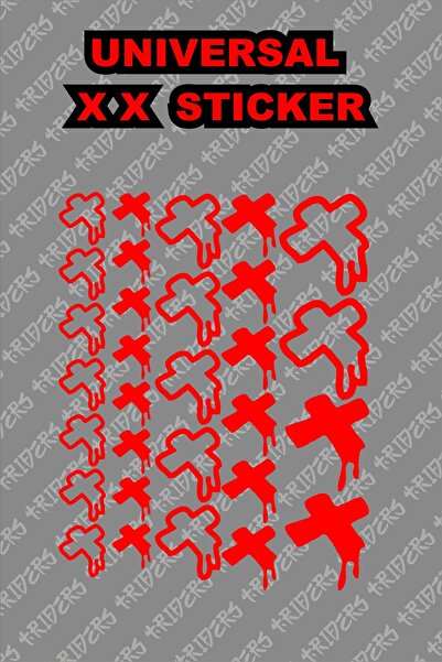TRİDERS ملصق Universal X X مقاس 16 × 20 سم إجمالي 30 قطعة ملصق لخوذة الدراجة ...
