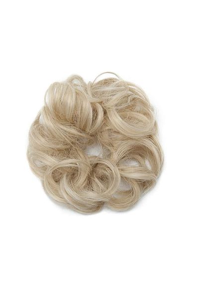 animis beauty Extensie Coc Blond Cenusiu, elastic din par sintetic cu aspect natural, par ondulat