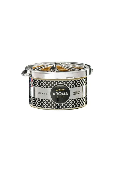 Aroma Car Silver Premium Perfume Car Air Freshener - Long-Lasting, Adjustable Fragrance, 60 Days