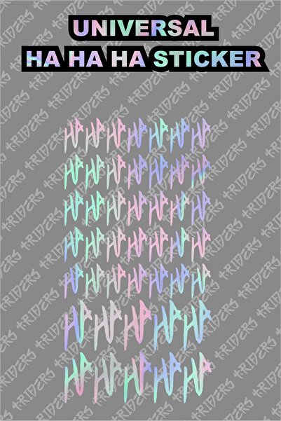 TRİDERS Universal Ha Ha Ha Sticker 30 x 15 cm 45 adet Araba Kask Motosiklet Pc Leptop Sticker