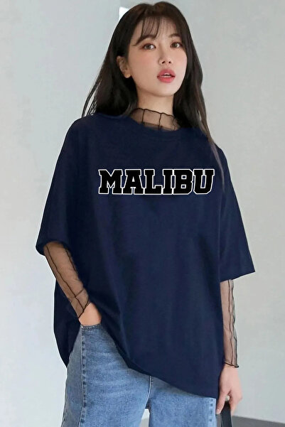 ciwi&life Μπλουζάκι Unisex Malibu με χαλαρή εφαρμογή Navy Blue