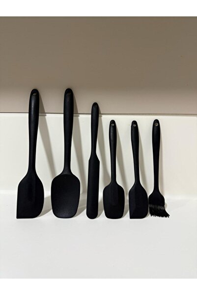 Tercih Home 6 Pieces Silicone Food Cooking Kitchenware Set Pastry Spatula Large Small Spoon Egg Brush Spatula