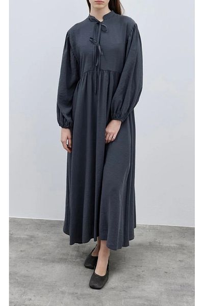 Moda Neva Φόρεμα Modal Fabric Piping Pocket