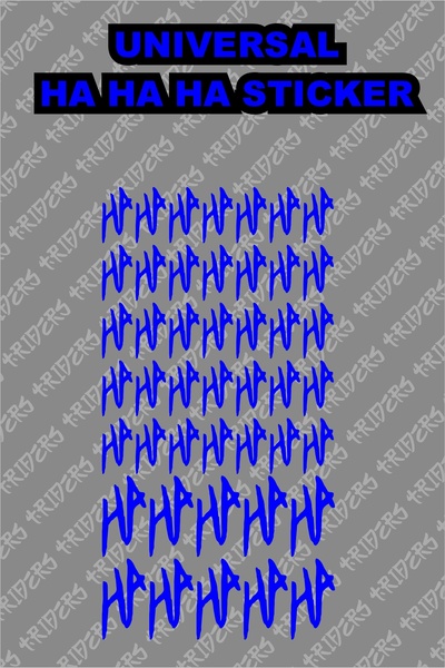 TRİDERS Universal Ha Ha Ha Sticker 30 x 15 cm 45 adet Araba Kask Motosiklet P...