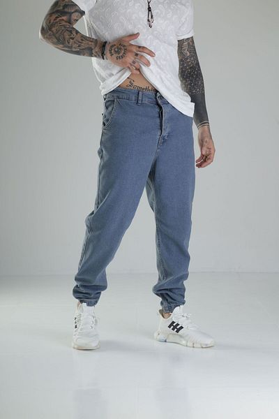 COCOPELLI Μπλε τζιν παντελόνι Jogger