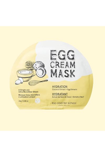 It's Too Cool For School Mască hidratantă cu ou, Too Cool For School, Egg Cream Mask Hydration