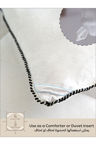 Donetella Quilted Duvet Insert - 160x220 Cms - Down Alternative - Single Size, 350 GSM Filling