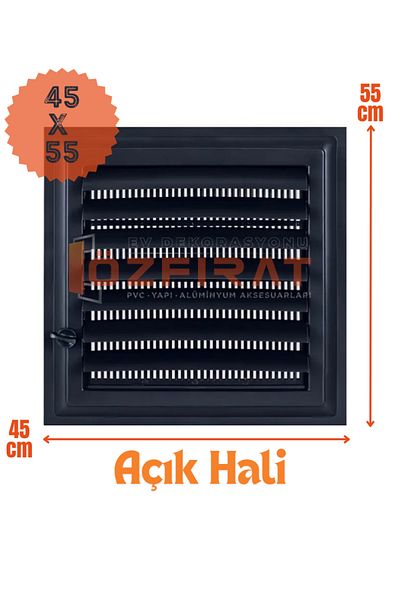 ÖZFIRAT PVC YAPI Culvert 45X55 cm Bathroom / Wc Ventilation Culvert / Plastic Anthracite Color