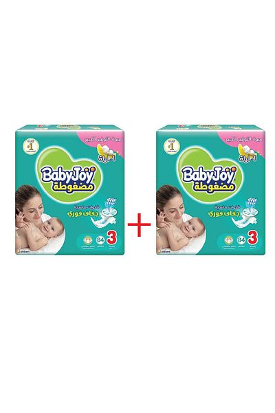 BabyJoy Baby Joy Diapers Size 3 84 Count + 84 Count