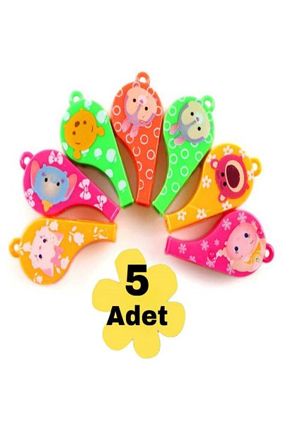 Bundera 5 Pieces of Certificate Gift Colorful Shaped Whistle Birthday Party Presentations Special Gift Toy Whistle