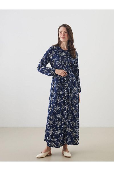 LC Waikiki Φόρεμα LCW Grace με λαιμόκοψη με λουλουδάτο φόρεμα (S5)