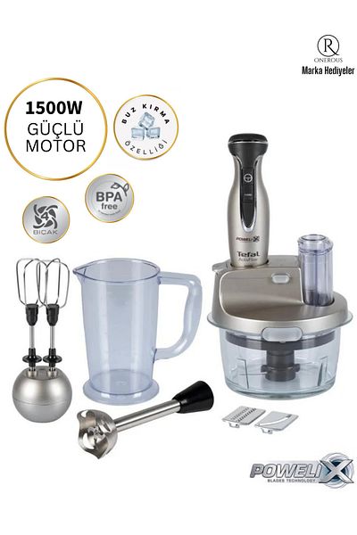 TEFAL Powerful 1500W Blender Set with 4 Blades - Premium Food Processor Set