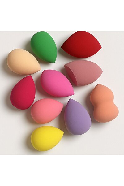Melek Aksesuar 3’ lü Set Büyük Pro Makyaj Süngeri Beauty Blender Armut Sünger Yumurta Sünger 3 Adet