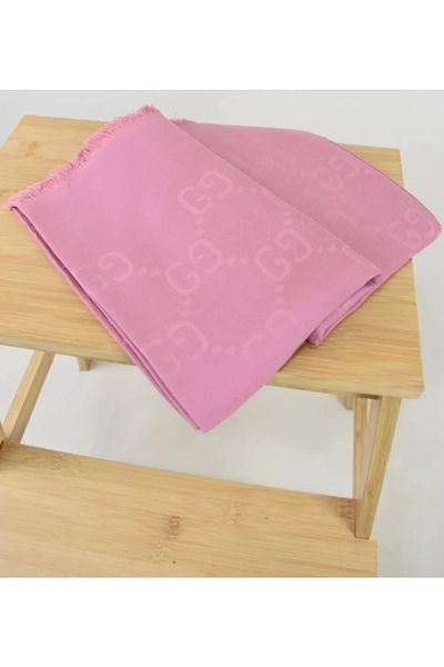 FRESCO SCARFS Γυναικείο Hijab Μεταξένιο Βαμβακερό Ζακάρ Σάλι με σχέδιο G*ροζ