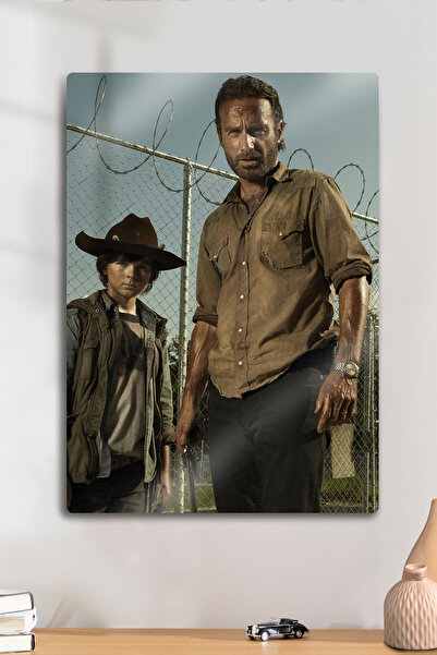 DekorHane Metal Tablo - The Walking Dead, TWD, Rick Grimes, Dizi Poster Film Tablosu