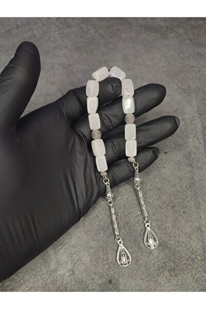 Mos Tespih Zaza Dikdörtgen Doğal Taş Kuvars Taşı Zaza Tesbih