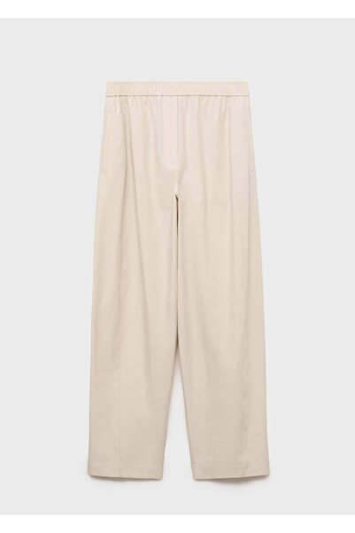 MANGO Woman Cotton Paperbag Pants