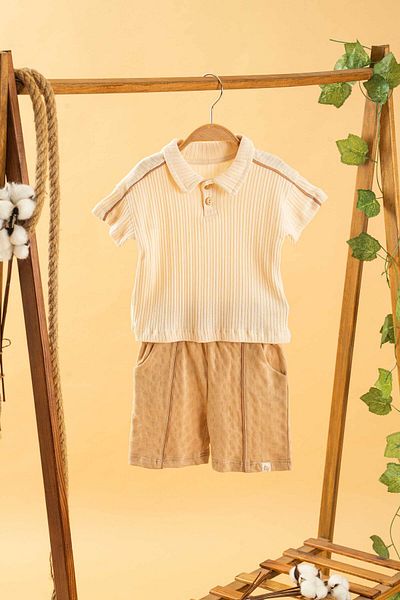 bombe Baby Kids Cotton Shorts 2-Piece Set Trend Fashion Bottom Top Set