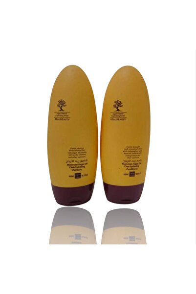 real beauty مجموعة العناية بالشعر بالأرغان – شامبو وبلسم