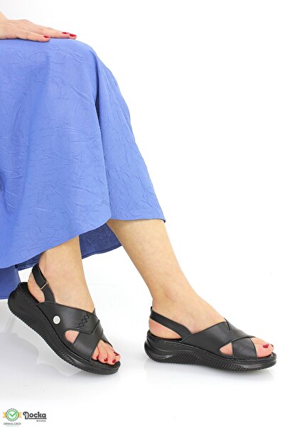 Mammamia Kadın Hakiki Deri Ortopedik Günlük Sandalet M26Y2855