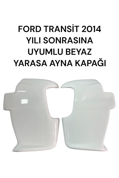 VTM GARAGE Ford Transit 2014 Sonrası Uyumlu Beyaz Yarasa Ayna Kapağı