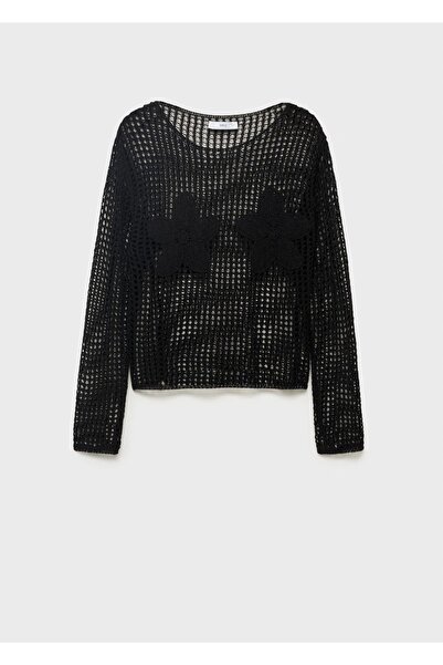 MANGO Woman İşlemeli örgü kazak