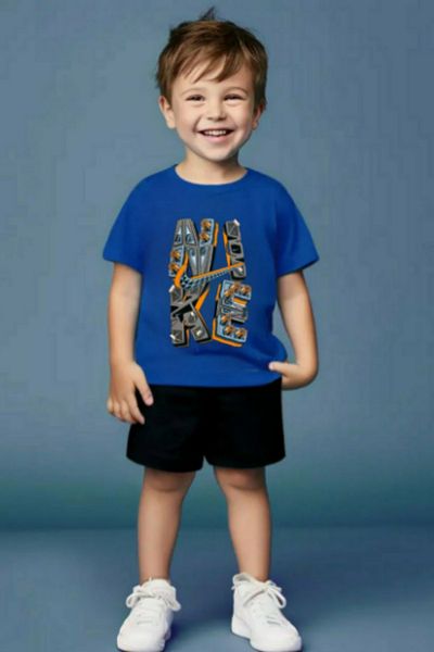 BEREKET BABY Boy's Summer Double Suit |   Short Sleeve T-Shirt & Shorts 6-24 Months