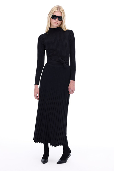 Perspective Трикотажна зручна модель до щиколотки Чорна спідниця