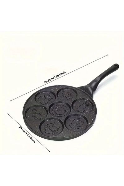 varioshop VarioShop® pancake pan, 7 animal designs, steel and aluminum with non-stick coating