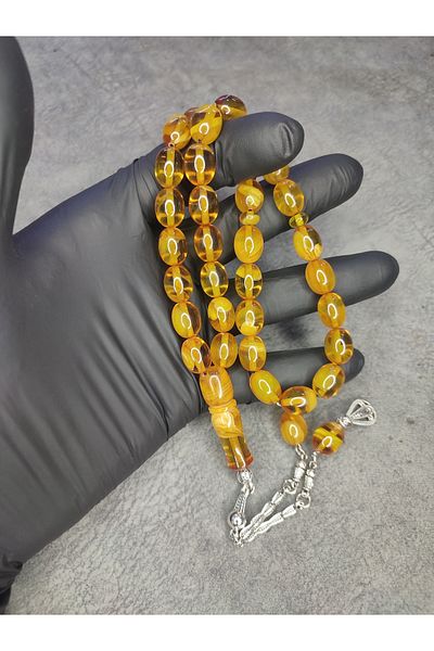 Mos Tespih High End Moire Collectible Squeeze Amber Rosary