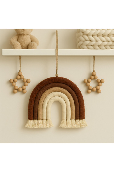 Handmade Macrame Rainbow Ornament Baby Room Ornament | Wall & Door Ornament &Gift