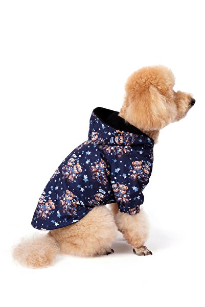 fouramour İçi Polarlı Su Geçirmez Köpek Yağmurluğu "Biker Teddy Bears"