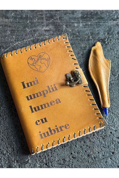 zarif atölye Umplii Rumence Design Leather Notebook