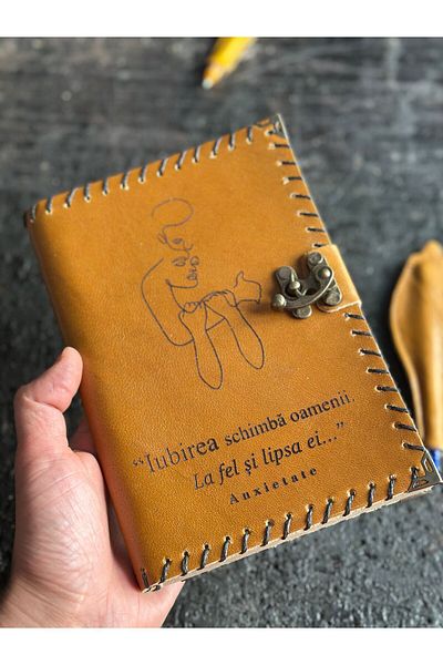 zarif atölye Axiatate Rumence Design Leather Notebook