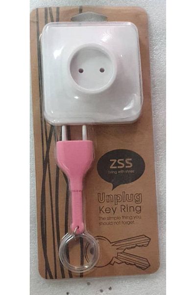 Generic Keychain - Electric Key Shape - Pink