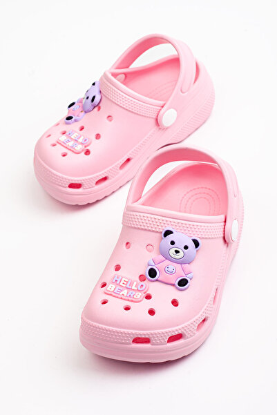 Melek Tuna Çocuk Ayıcıklı Kaydırmaz Sandalet Terlik, Çocuk Cross Terlik, Çocuk Terlik, Çocuk Havuz Terliği,