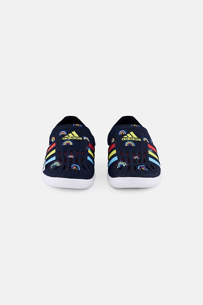 adidas صندل خارجي بإغلاق فيلكرو للأولاد، أزرق داكن