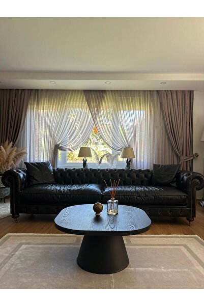 desping MASS Modern Mantar Orta Sehpa 85 x 85 Tabla Alüminyum Konik ayak Statik boyalı